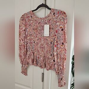 Nwt Dear John Women's Multicolor Paisley Top